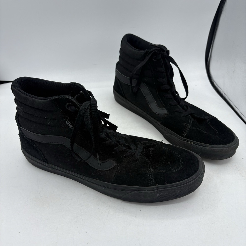 Vans Shoes Mens Size 11 High Top 721356 Black Canvas Skate Off the Wall Sneakers
